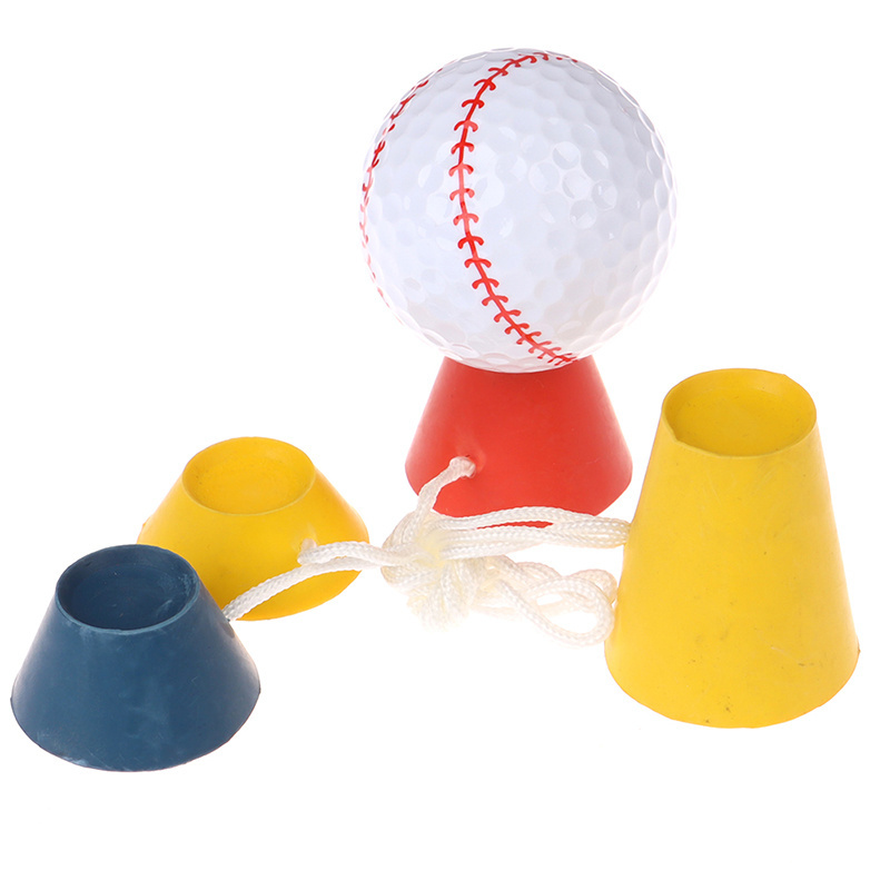 High quality 4 In 1 Different Heights Golf Tees Golf Winter Rubber Tee Sports Rope Ball Holder Drop Ship Golf Accessory