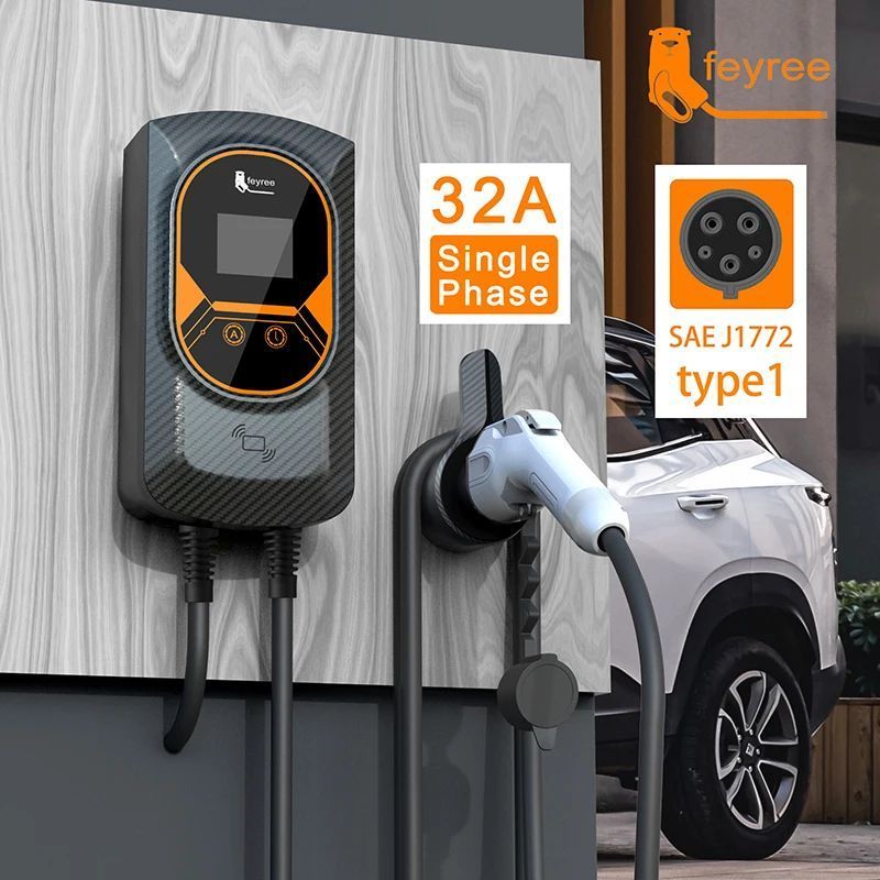 Feyree EV Charger 7kw 22kw 32A Level 2 Wholesale Fast EV Charger Station Home Wallbox Electric Car Charging Stations