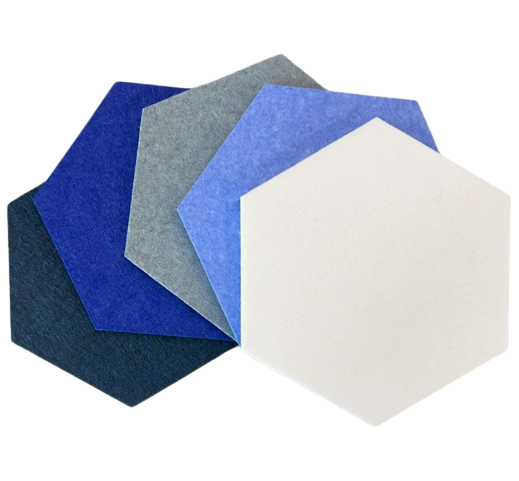 FEYT Sound insulator 100% Recycled Hexagon felt Polyester fiber panel Acoustic Felt