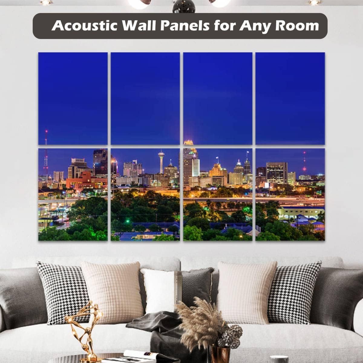 FEYT   100% PET wall soundproof board panel  art acoustic panels wall Painted Wall Art Abstract