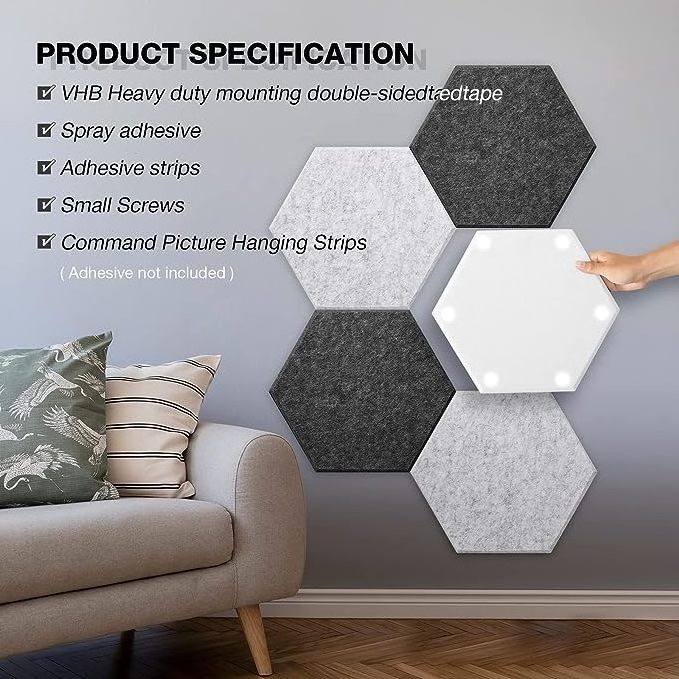 FEYT 9mm Indoor Decorative Art Fence 3D Sound Absorbing Grooved Pet Polyester Acoustic Panel