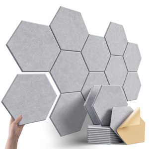 FEYT Top Grade Hexagon Studio Sound Absorbing PET Felt Polyester Fiber Acoustic Panel