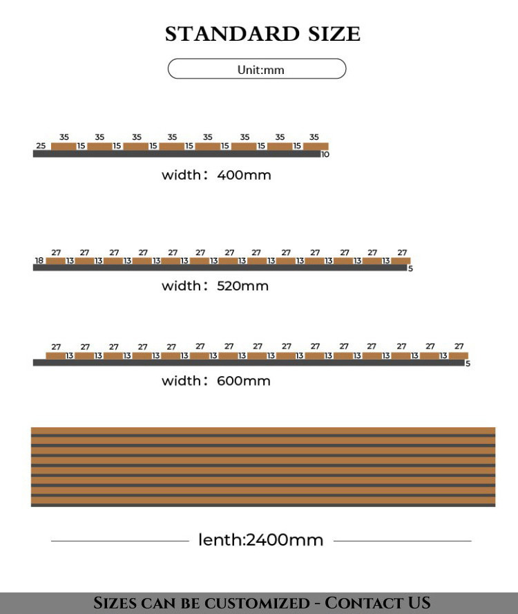 FEYT 2023 Design Black Walnut Acoustic Wall Soundproof Panel Decorative Fluted Wood Wall Panel