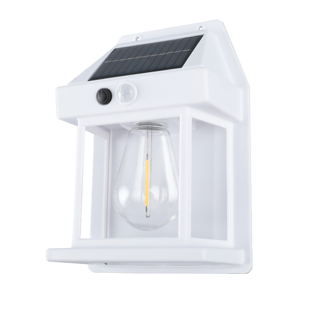 Lamp Incandescent Light Bulb Solar Wall Light Solar Powered Motion Sensor Tungsten NEW for Outdoor Waterproof 3 Modes Warm White