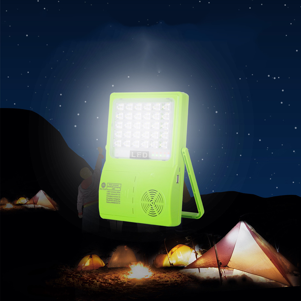 Solar LED Camping Lantern Outdoor Solar Lightings Solar Charging/usb Charging Bluetooth Speaker Powerbank DC5V LED Working Lamp