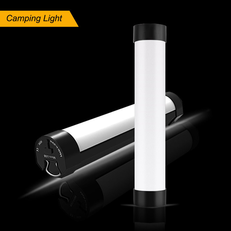 Promotion torch portable rechargeable 2w led light tube magnet flashlights usb led dimmbar outdoor rechargeable bulb