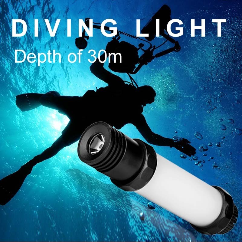 Mullti-function Rechargeable Wireless Magnet Power Bank Torch Flashlights IP68 Waterproof Function Diving Light Diving Lanterns