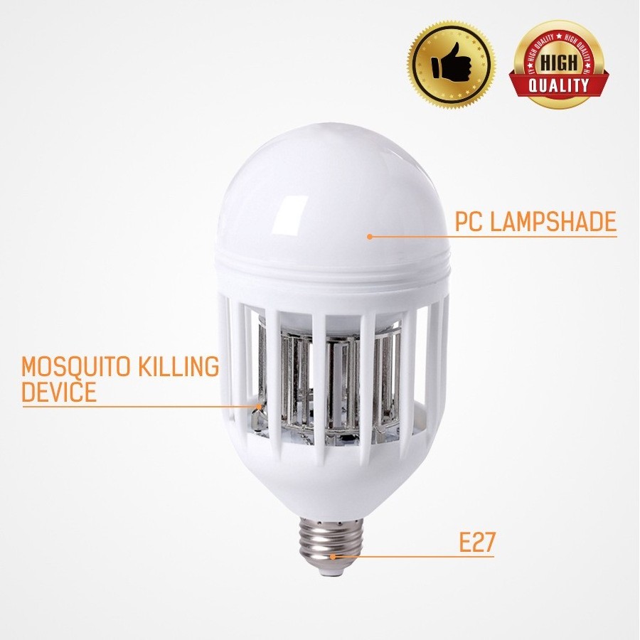 NEW 15W  mosquito trap insect killer bulb e27 AC220V Kill Mosquito  Killer Insect lighting E27 Electronic Mosquito Killer Lamp