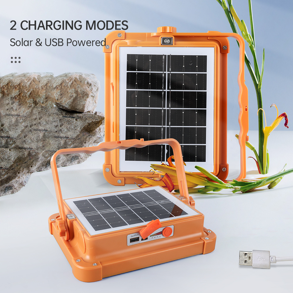 NEW Portable Multi-functional Emergency Work Light 100w portable solar power bank200W outdoor solar flood light for camping