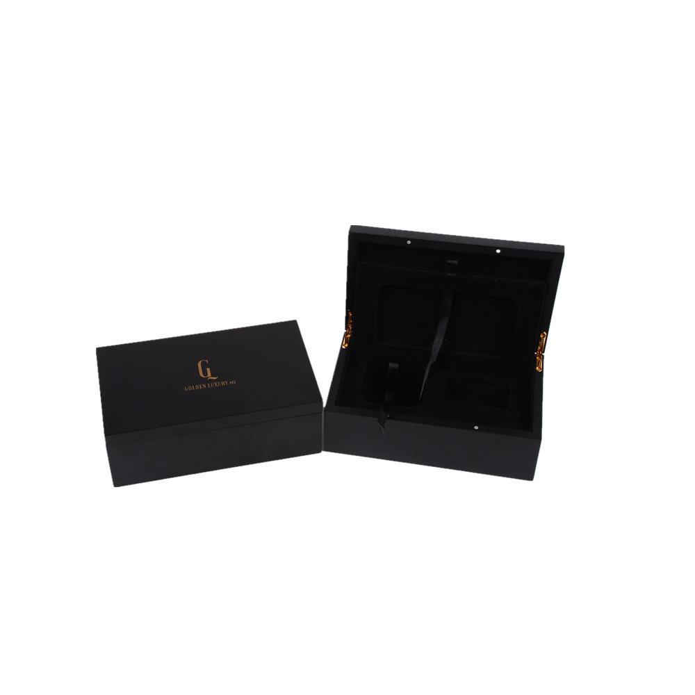 Custom Cheap Matte Black Wooden Luxury Iphone Packaging Gift Box Manufacturer