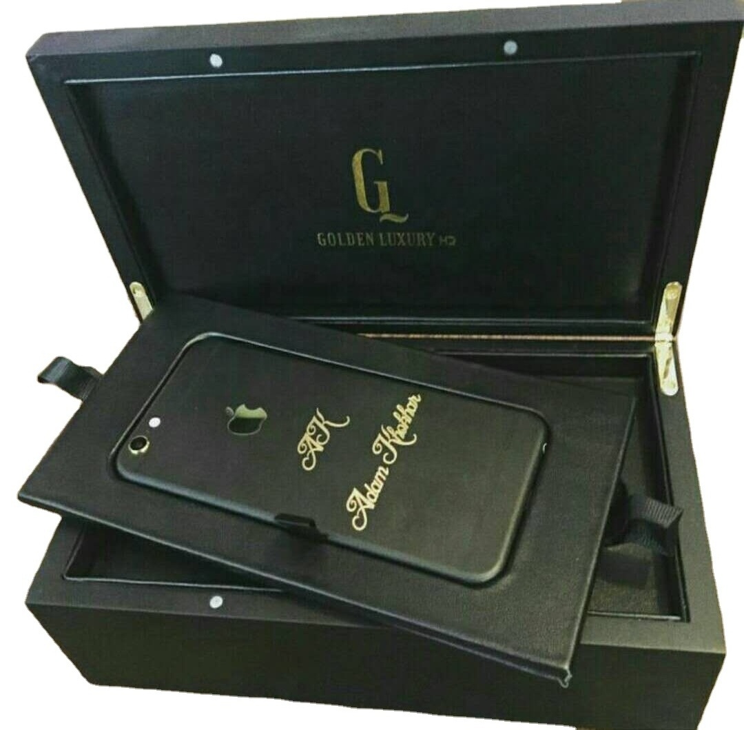 Custom Cheap Matte Black Wooden Luxury Iphone Packaging Gift Box Manufacturer