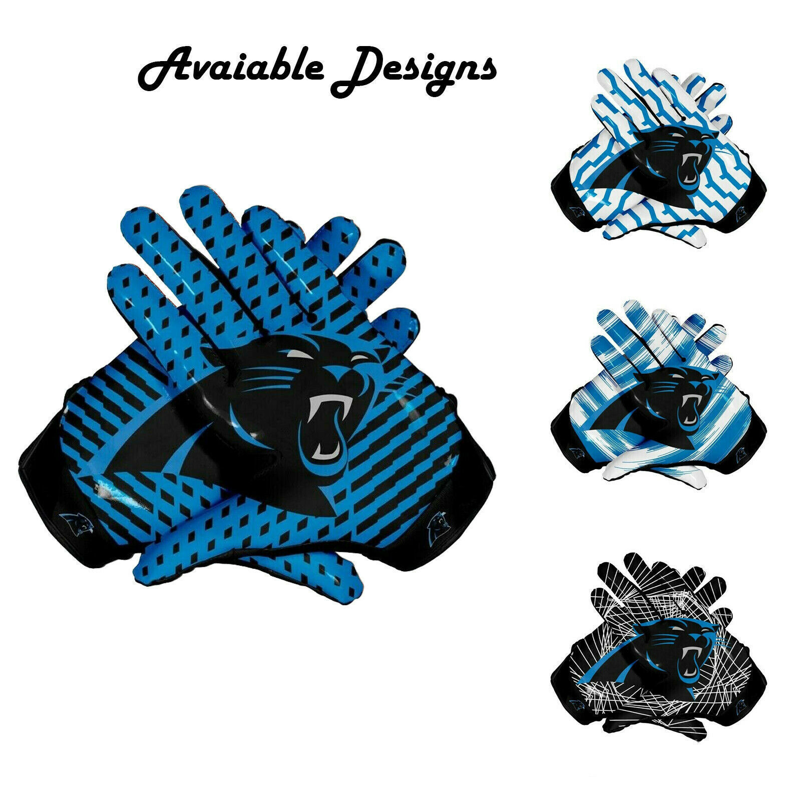 Customized American Panthers Football Gloves