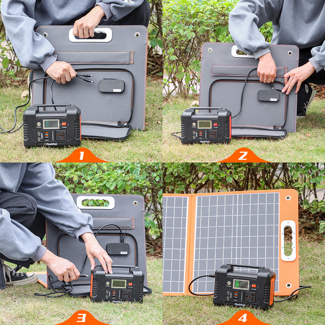 Light and convenient Solar Panel small Mobile Phone Charger 60W camping generator