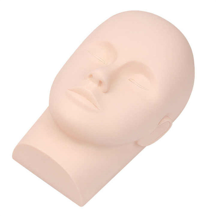 Wholesale Eyelash Extension Silicone Heads Practice Training Eyelash Lash Mannequin Head