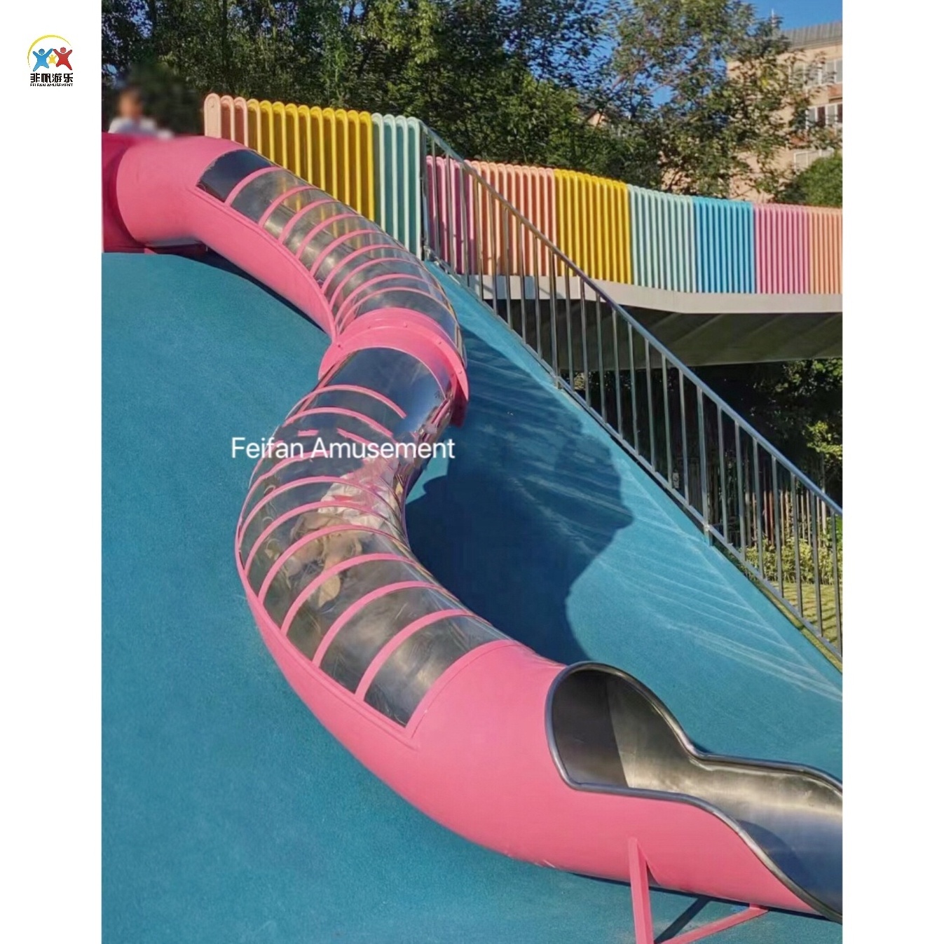 Security Certified Playground Stainless Steel Slide Customizable Slide And Climbing Amusement Equipment for Kids and Adult