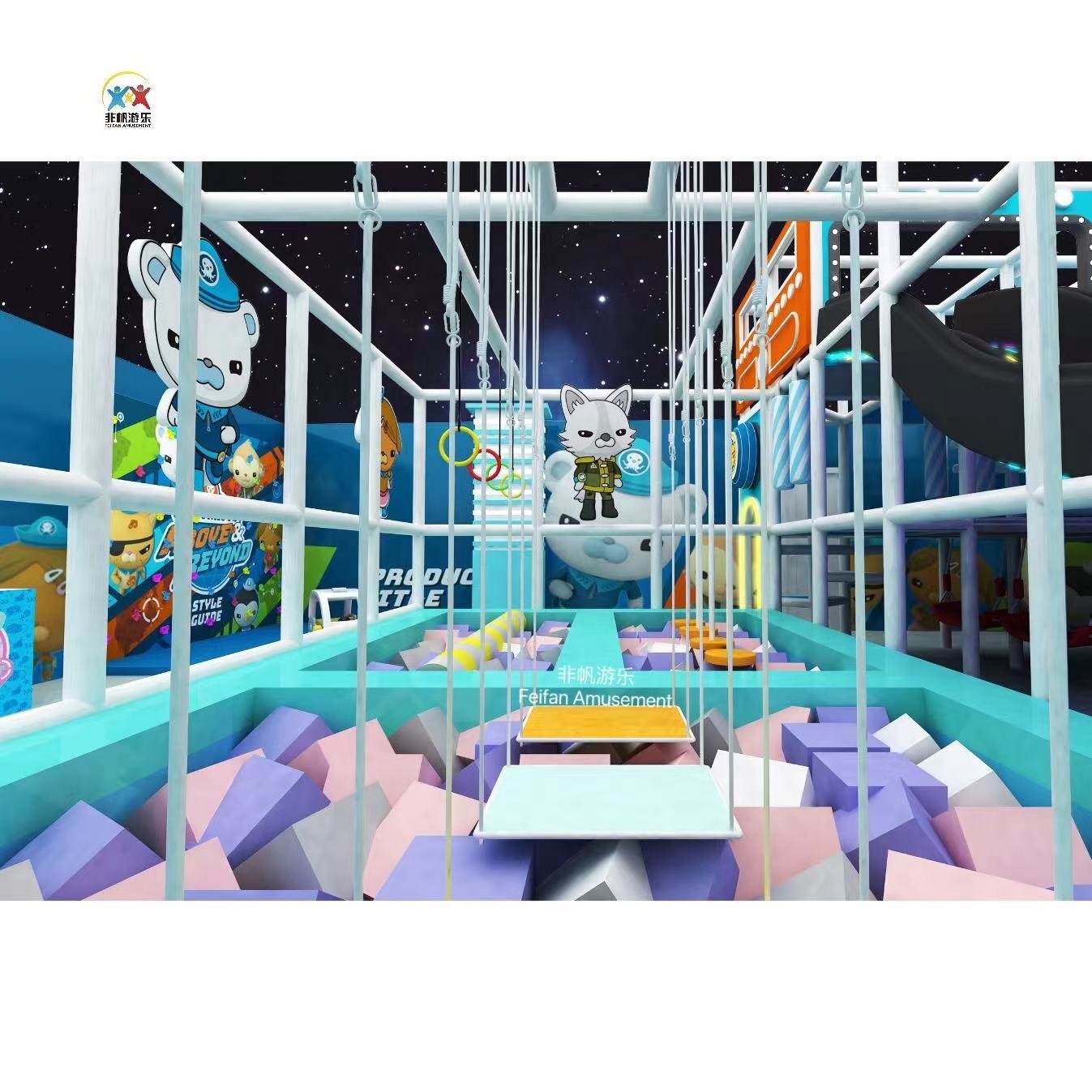 NEW Octonauts Themed Indoor Kid Zone Customized Soft Play Playground for Kindergarten Children's Amusement Tower