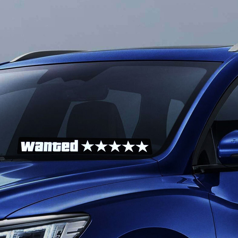 EL Glow stickers for car electric sticker glow in the dark led light up 5 stars wanted stickers for car decoration