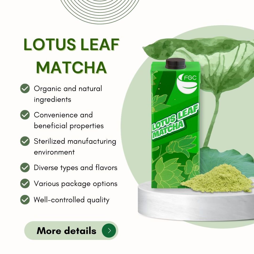 100% Natural Lotus Leaf Matcha Cereales Custom Flavor Wholesale Cereal For Various Age Lotus Leaf Cereal Box Packaging