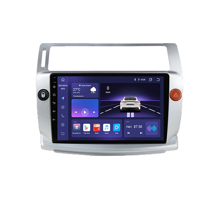 2 Din Carplay Android Auto WiFi 4G GPS BT FM AM RDS DSP Car Audio With USB 9 inch Android Car Radio For Citroen C4 2004~2009