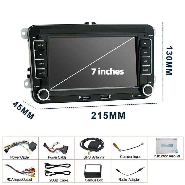 7 Inch Universal WIFI BT FM 2 Din Car Radio Android Gps Navigation Multimedia Player For Volkswagen VW PASSAT POLO GOLF 5 6