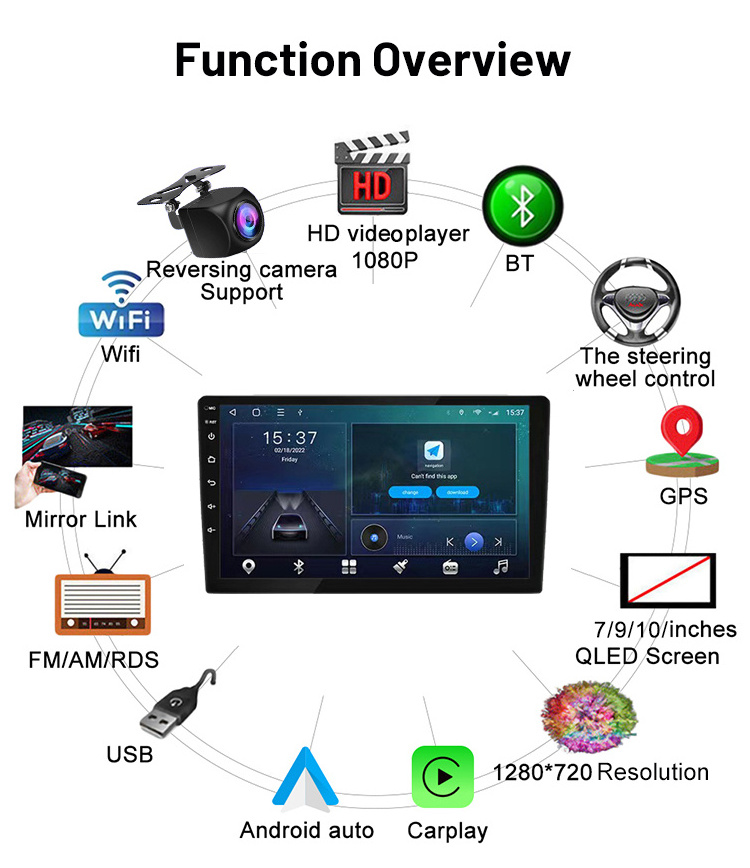 9'' GPS Audio Android Stereo Multimedia Player Carplay Touch Screen Car Radio With Bluetooth For Toyota Sienna 2016 2017 2018