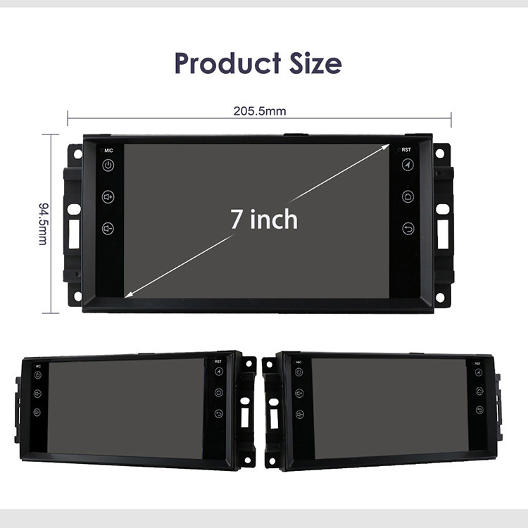 Autoradio 1 Din Android 10 Car Radio For Dodge Challenger Jeep Wrangler JK 2005-2011 GPS Navigation Stereo Multimedia Player