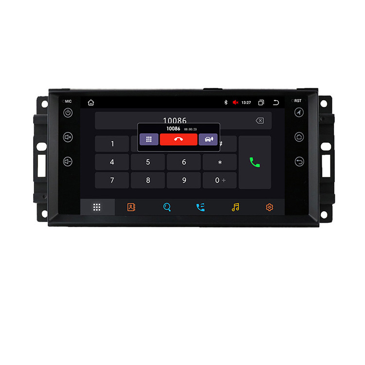 Autoradio 1 Din Android 10 Car Radio For Dodge Challenger Jeep Wrangler JK 2005-2011 GPS Navigation Stereo Multimedia Player