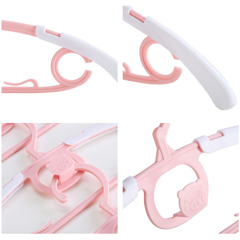 Wholesale Dual-use Multifunctional Space Saving Coat Stand Rack Retractable Slim Non-slip Plastic Baby Clothing Hanger