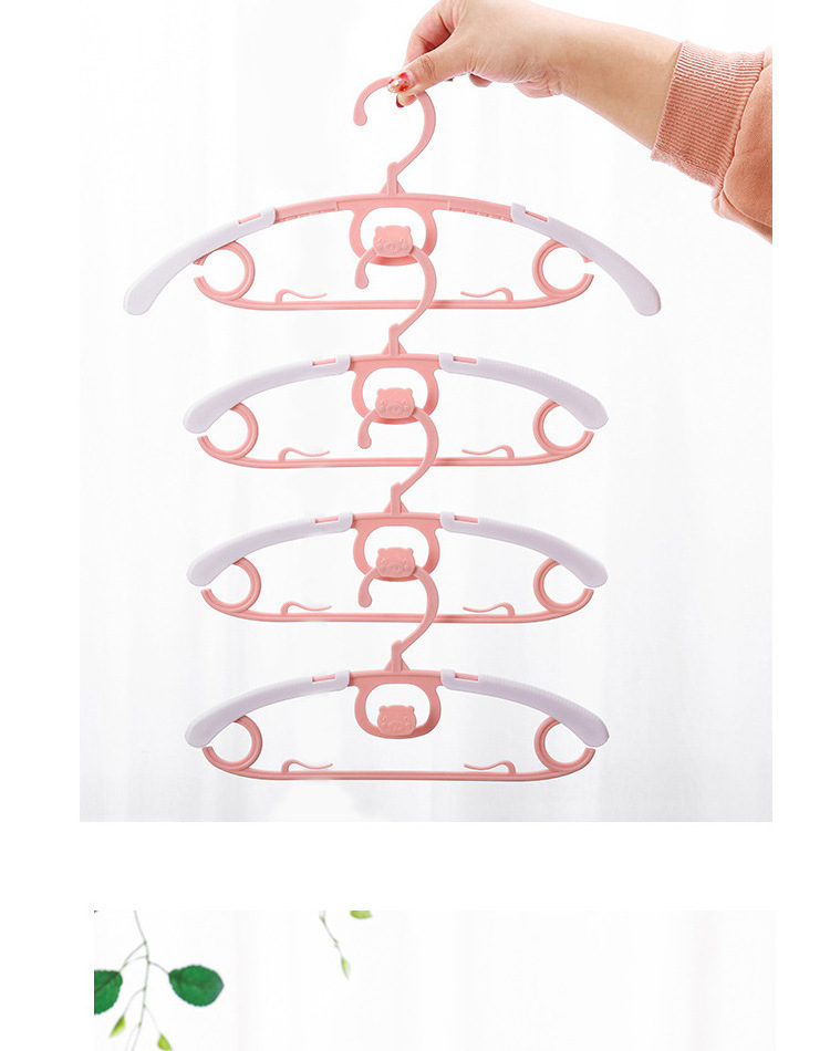 Wholesale Dual-use Multifunctional Space Saving Coat Stand Rack Retractable Slim Non-slip Plastic Baby Clothing Hanger