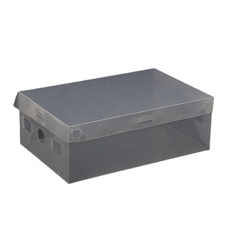 Custom Size Logo Shoes Packaging Box Storage Shoe Box Plastic Plastic Shoe Boxes