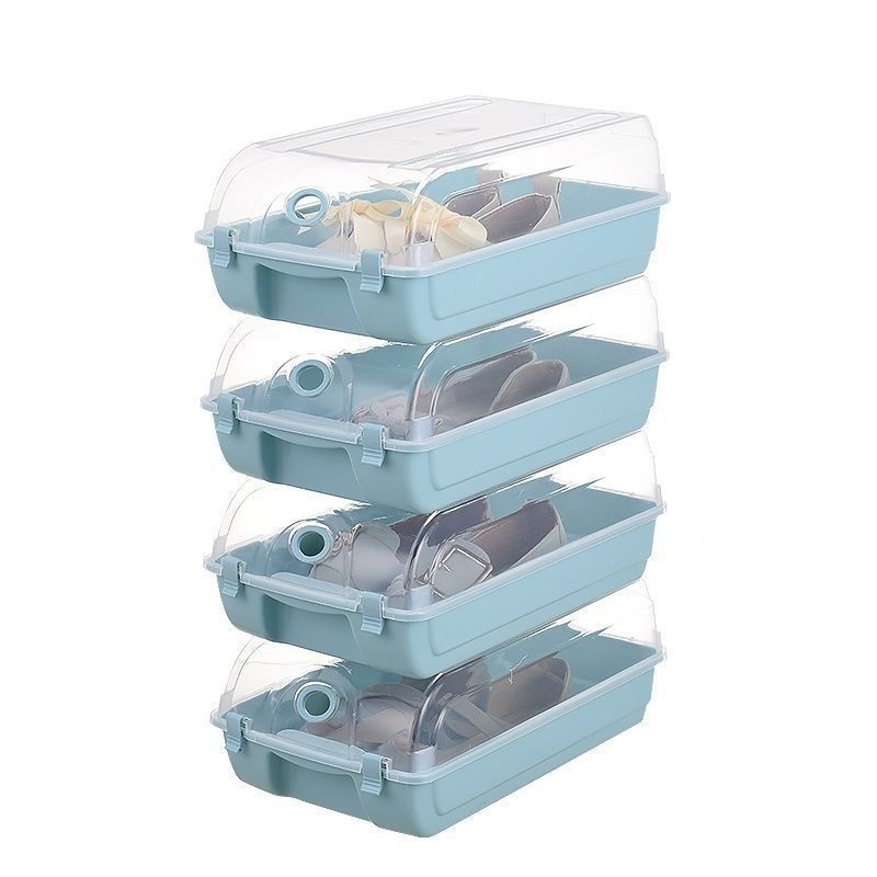 Plastic Shoe Boxes Clear Stackable Storage Cabinet Pc Storage Boxes & Bins Carton Injection Square Modern