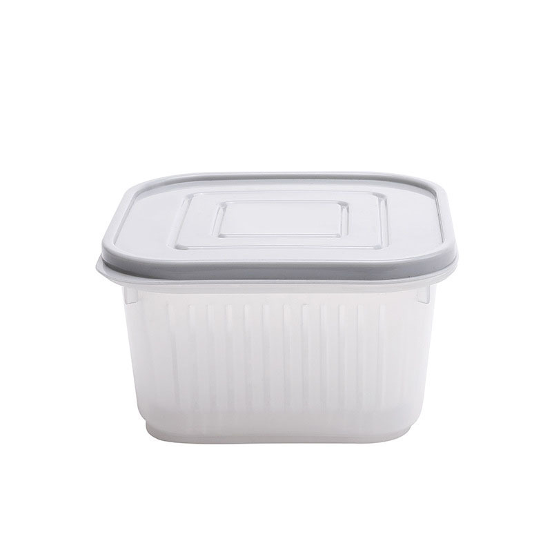 Stackable Fridge Storage Containers With Removable Drain Tray For Chopped Green Onion Ginger Garlic