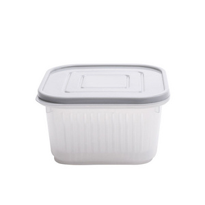 Stackable Fridge Storage Containers With Removable Drain Tray For Chopped Green Onion Ginger Garlic