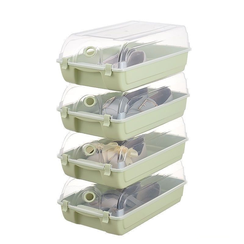 Plastic Shoe Boxes Clear Stackable Storage Cabinet Pc Storage Boxes & Bins Carton Injection Square Modern