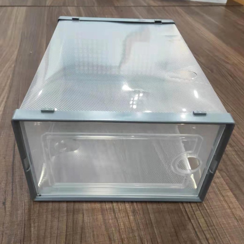 Plastic Storage Shoe Box Plastic Sneaker Stackable Storage Transparent Shoe Box Plastic Storage