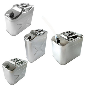 Stainless Steel Jerry Can 10/20/30 Liter Gasoline Gas Fuel Can Backup Gas Caddy Tank Diesel Tank