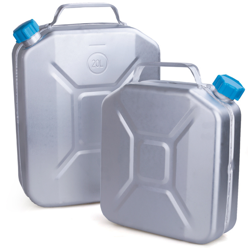 Aluminum Gasoline Fuel Tank Petrol Jerrycan 10 liter 5 Gallon Gal Oil Jerry Can Vertical Style Aluminum Jerry  Can