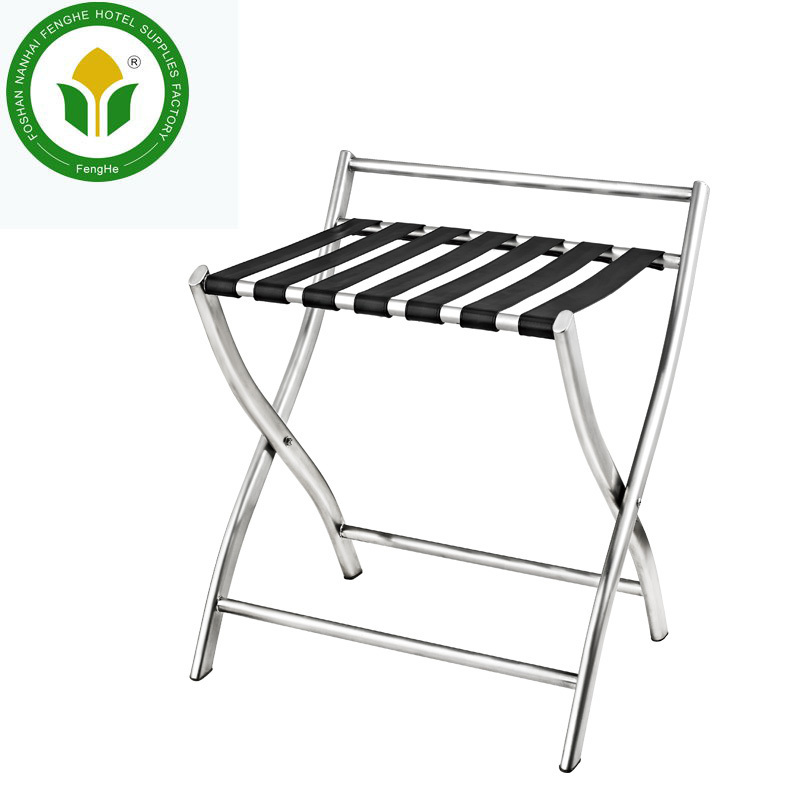 Fenghe newest hotel Stainless Steel Portable Luggage Rack Stand