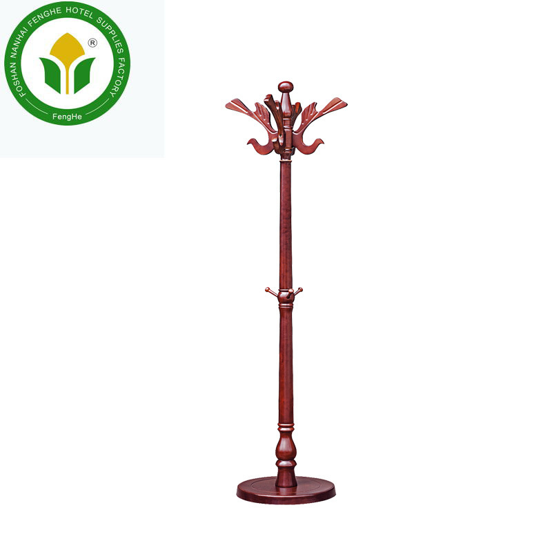 Hospitality supplies vertical wooden antique clothes hangers standing clothes tree clothes rack