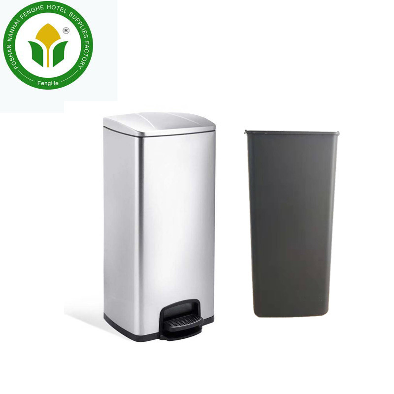 Hotel 30L stainless steel recycle trash waste bin garbage bin pedal bin