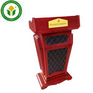 Good quality  hotel classic red solid wood podium rostrum speech lectern