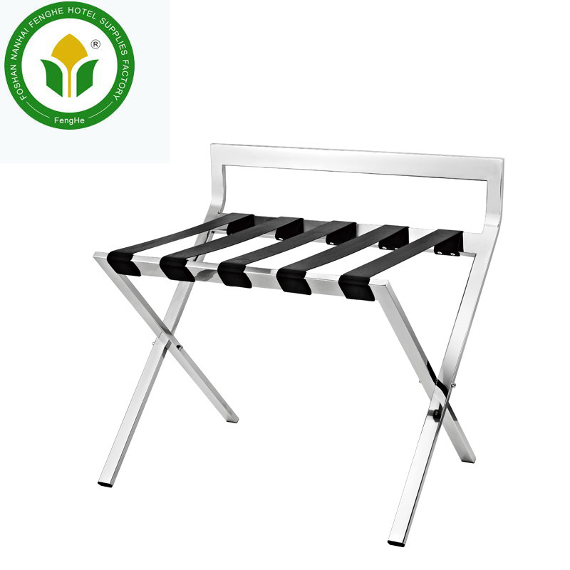 Fenghe newest hotel Stainless Steel Portable Luggage Rack Stand