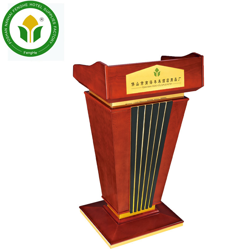 Good quality  hotel classic red solid wood podium rostrum speech lectern