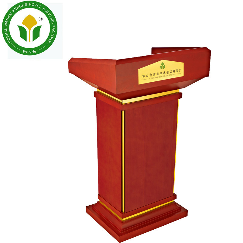 Good quality  hotel classic red solid wood podium rostrum speech lectern