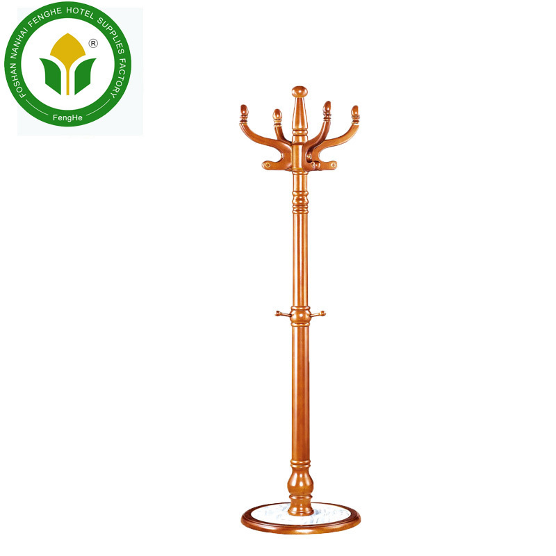 Hospitality supplies vertical wooden antique clothes hangers standing clothes tree clothes rack