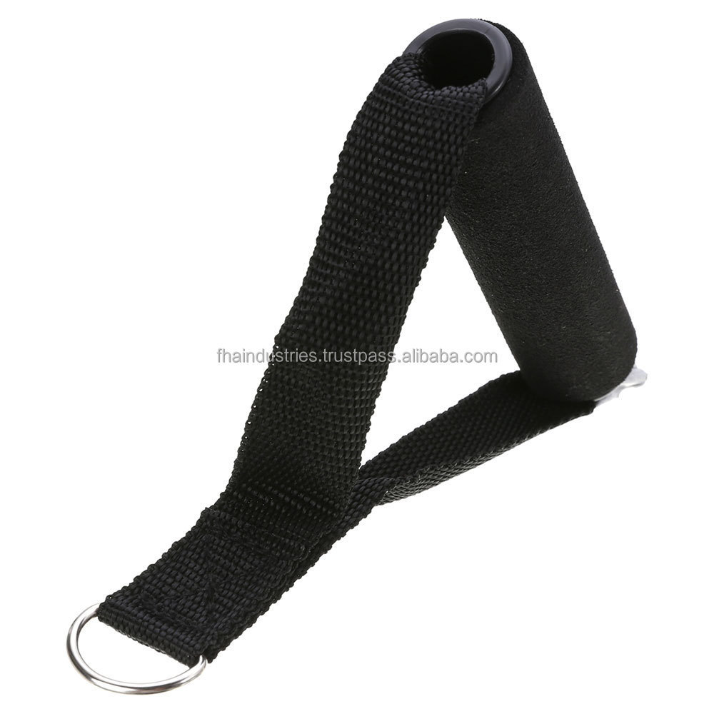 Cable Attachments Soft Handle Stirrup Grips Long Strap with D Hook For Gym Exercise Workout Training Gym Accessories