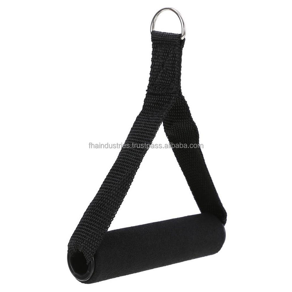 Cable Attachments Soft Handle Stirrup Grips Long Strap with D Hook For Gym Exercise Workout Training Gym Accessories