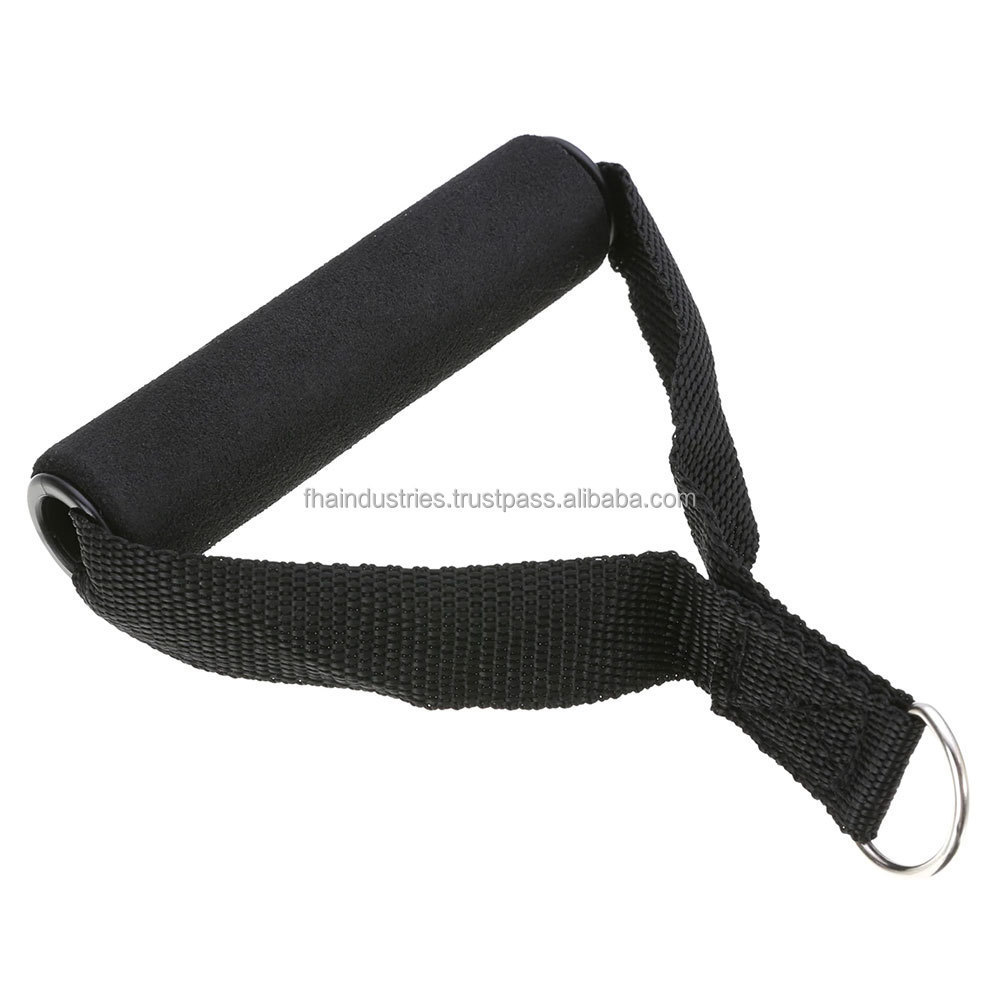 Cable Attachments Soft Handle Stirrup Grips Long Strap with D Hook For Gym Exercise Workout Training Gym Accessories