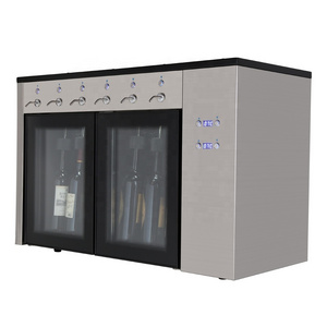 Pvc Tube Automatic 6 Bottle Wine Dispenser And Fridge Stainless Steel