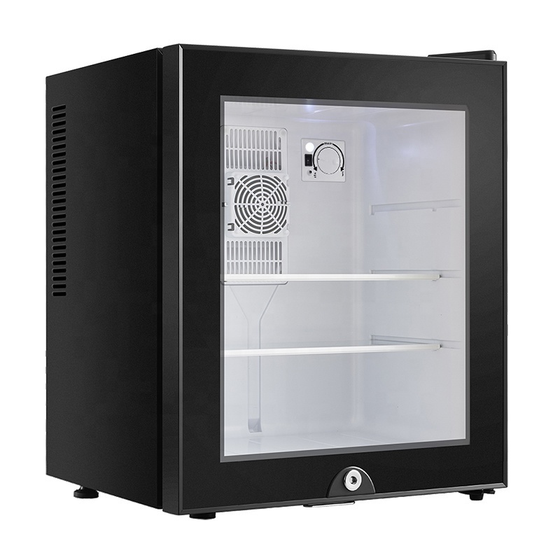 40 Liter Minibar 40L No Frost Glass Doors Small Refrigerator With Lock